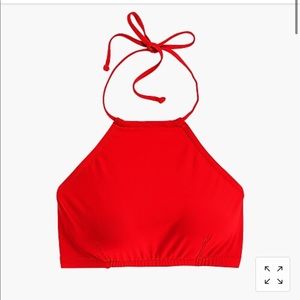 JCREW Red Halter Bikini
